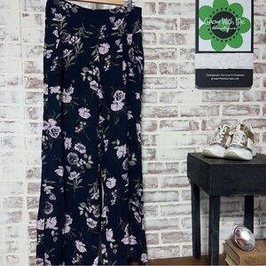 Three Dots Purple Black palazzo pants